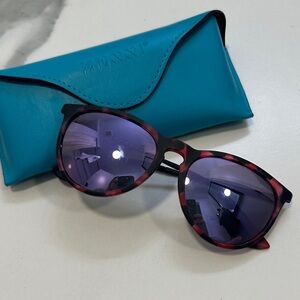Blenders Pink Tortoiseshell Round Polarized Sunglasses – Purple Mirror Lens